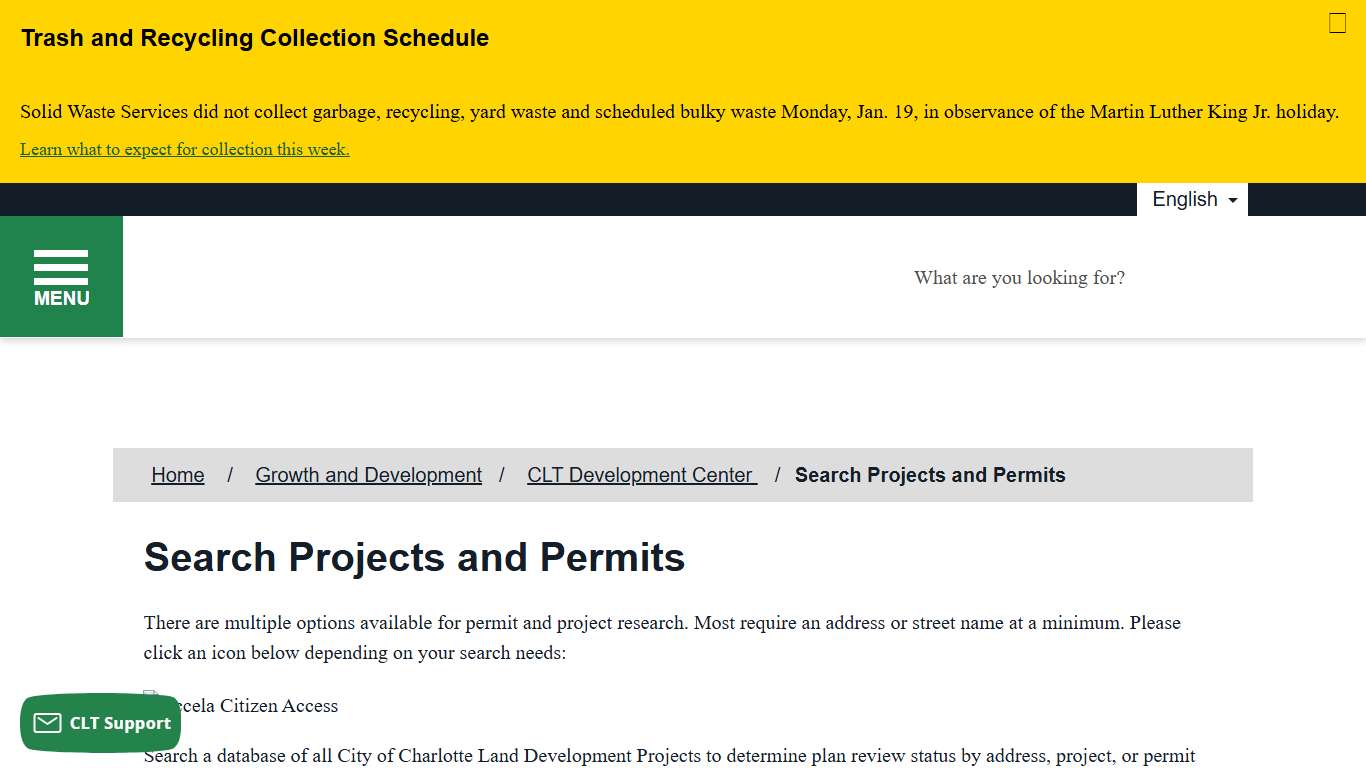 Search Projects and Permits - City of Charlotte
