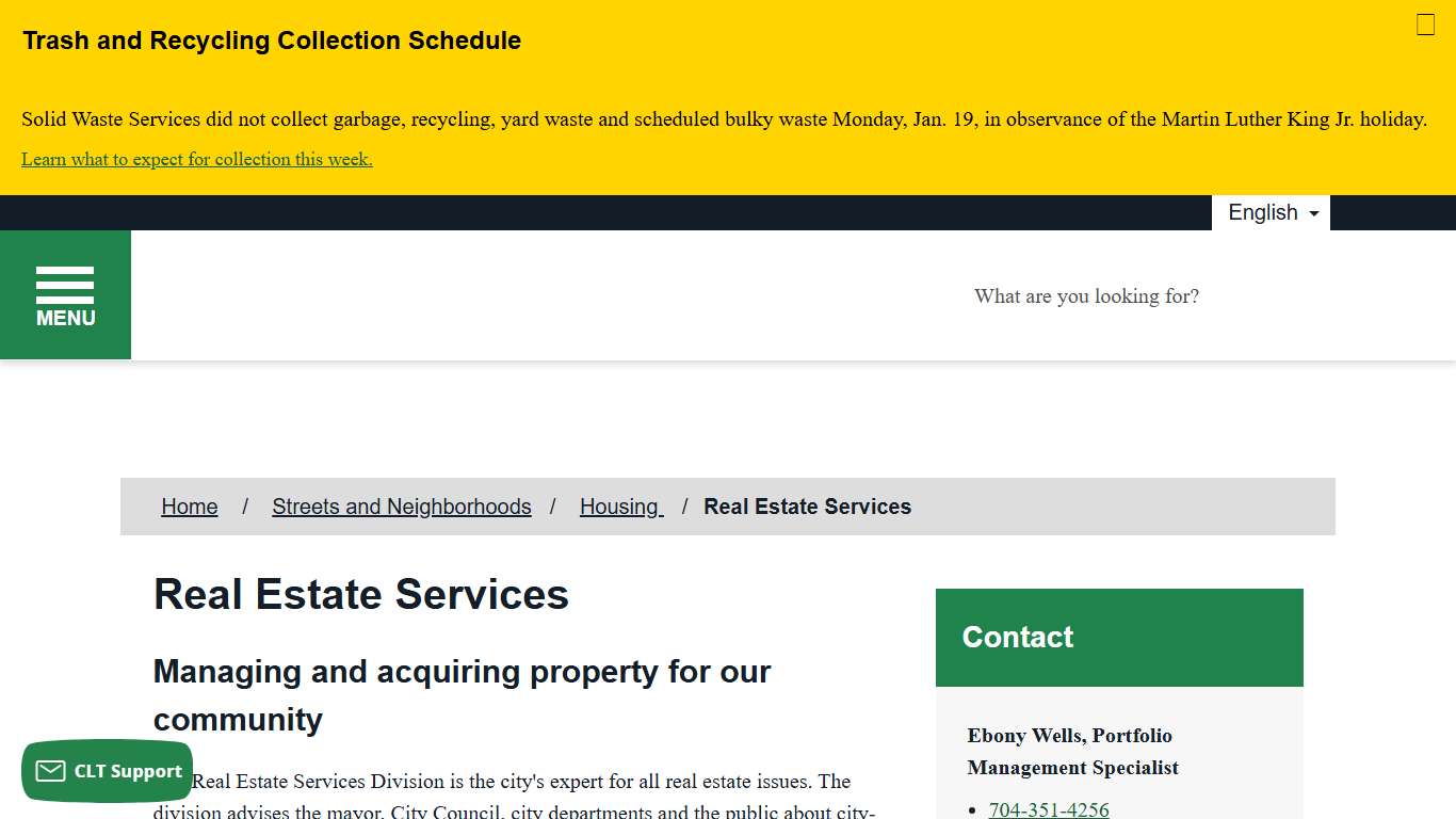 Real Estate Services - City of Charlotte